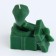 New Year's Equal candle “New Year: a snake with a gift”, green 77 x 61 x 35