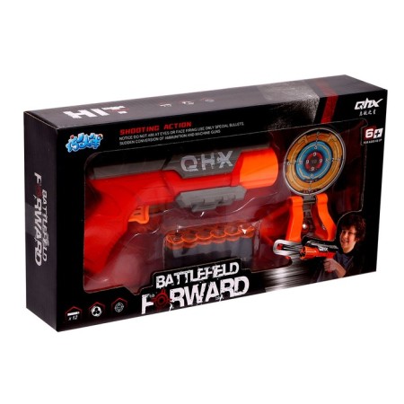 Blaster "Rotor", shoots with soft bullets, complete with a target, the color of a mix-11