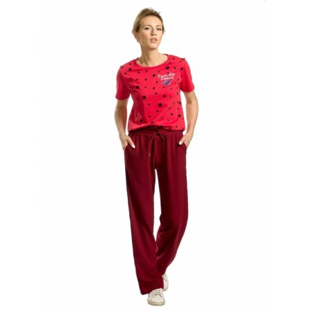 Female trousers, size 48, burgundy color