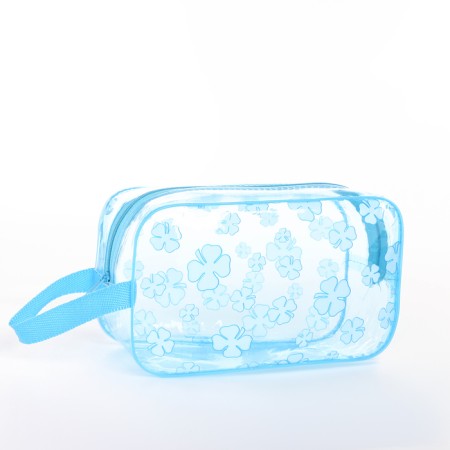 Cosmetic bag with lightning, blue color-1