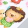 Plastic sticker multi -layer "beasts with hearts" 50x35 cm