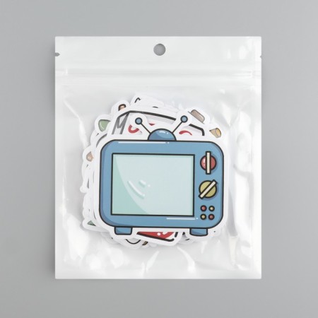 Stickers plastic "Invention" set 60 pcs 10x12 cm-3