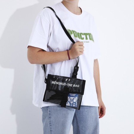 Youth bag with zipper, black color-6