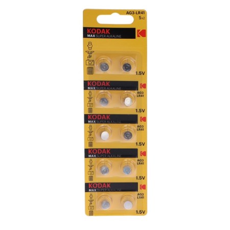 Alkalin battery Kodak, AG3 (G3, 392, LR736, LR41) -10BL, 1.5V, blister, 10 pcs.