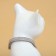 Koshachi collar "tenderness", with a bell and suspension, 30 x 1 cm, polyester, gray