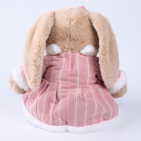 Soft toy "Little Friend", bunny in a pink dress-5