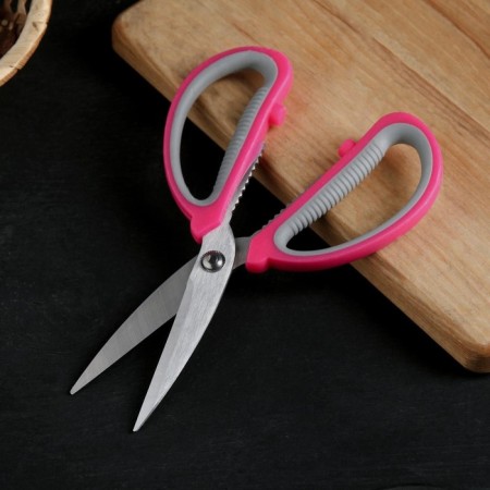 Scissors kitchen shares "Assistant", 15 cm, green color-8