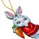 New Year's wooden pendant "New Year! Bunny "