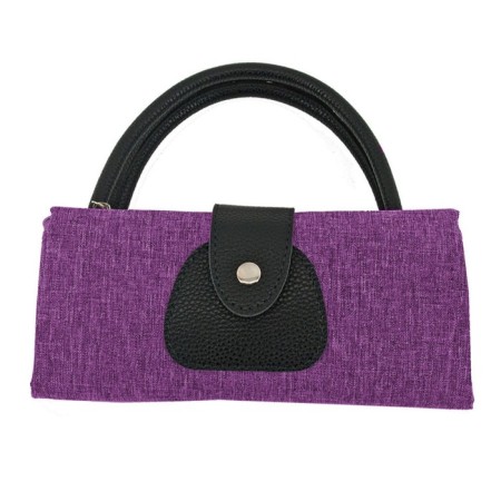 Household bag, textiles, purple, 47x33x14 cm-2