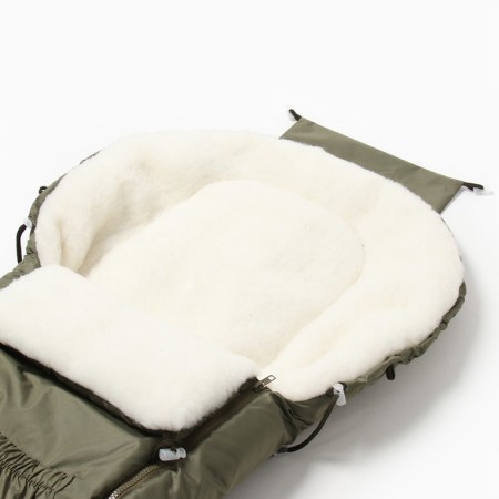 Children's envelope on fur, khaki color, height 56-62 cm-1
