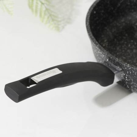 Granite Black Granite INDUCTION PRO, D = 24 cm, plastic handle, anti -stick coating, black color-2