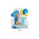 Candle in the "1 year" cake for a boy