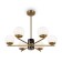 Suspended lamp Marble, 6xe27, color brass