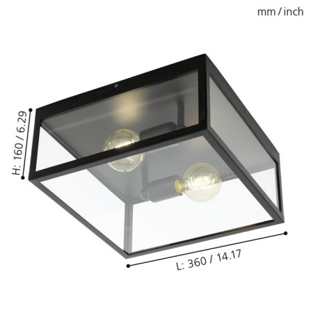 Charterhouse lamp, 1x60W E27, black color-2