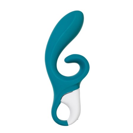 Unrealistic vibrator Satiffyer Hug Me, silicone, blue color-8