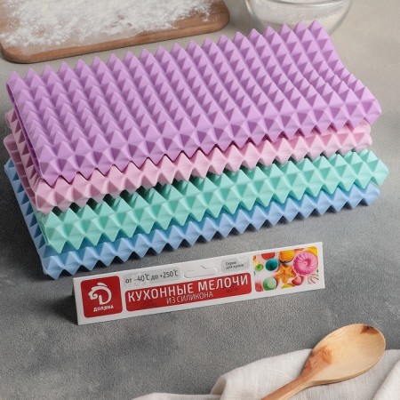 Rug - Anti -fat for baking of the share "Spikes", silicone, 39 × 27.5 cm, color mix-6