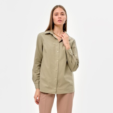Women's shirt minku: classic color green, size 50