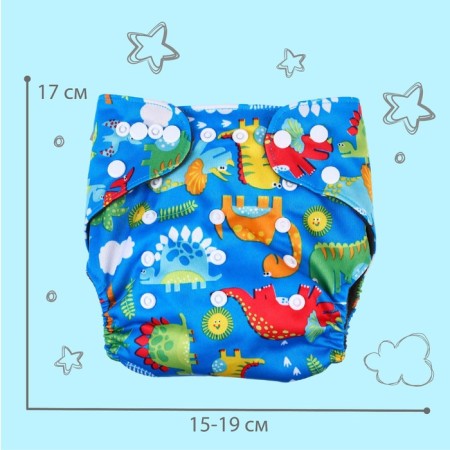 Panties-scammer, reusable, carbon-bamboo fabric, Africa, from 0-36 months.-3