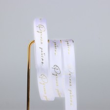 Satin tape with embossing 