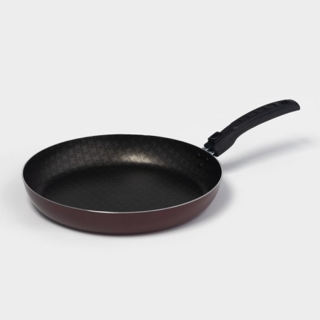 ALFA pan, D = 28 cm, removable handle, glass cover, anti -stick coating, burgundy color-8