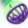 Ball for cats with a tambourine "Hurry with a pen", 4 cm, light green purple