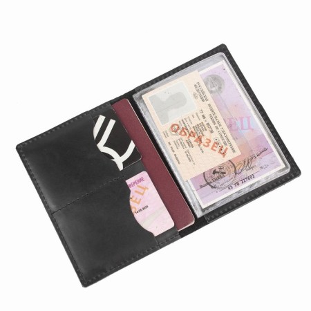 Cover for auto documents without fastening, black color-3