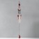 Wind music metal, tree "Double Heart" 7 tubes 72x19 cm