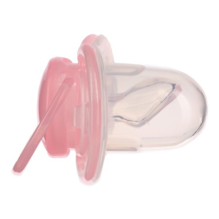 Nipple is an orthodotynic dummy, with a cap, +12 months, pink-4