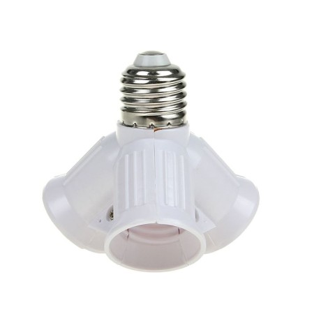 ECLA adapter, from the basement E27 to 3xe27, white