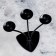 Summary Metal for 3 candles "Diez", 10.5x27 cm, black