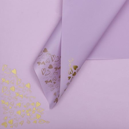 Matte film with a drawing "Amur", lilac color, 60 x 60 cm-6