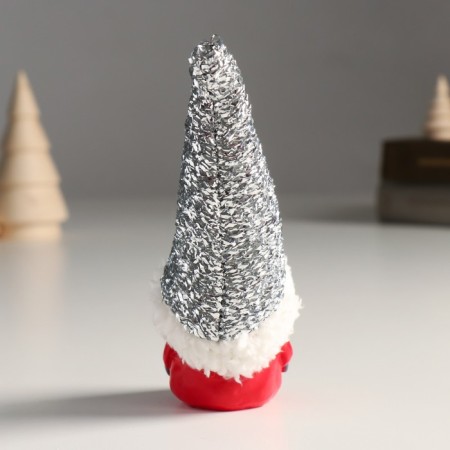 Souvenir Polystone "Grandfather Frost in a red fur coat, a cap with tinsel" 4.5x4x14 cm-2