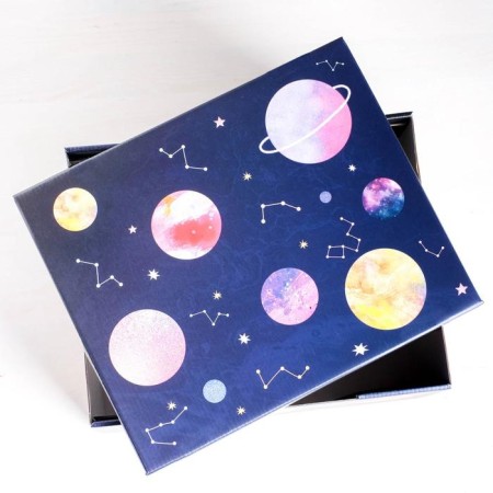 Gift folding box, packaging, “Cosmos”, 31.2 x 25.6 x 16.1 cm-4