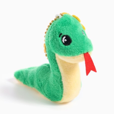 Soft toy "Snake", with a flower, on a suspension, 8 cm, color mix-1