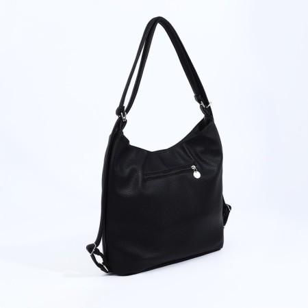 Bag Women's bag with zipper, black color-2