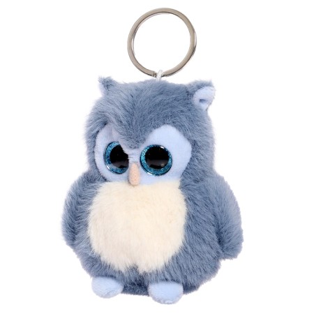 Soft toy "Owl", Blue color, 11 cm-1