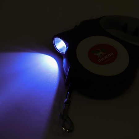 Roulette "Pigzon" with a flashlight, rubberized pen, 5 m, gray-3