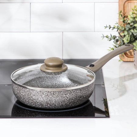 Sleeps ONYX, D = 22 cm, removable handle, glass cover, anti -stick coating, color gray color-6