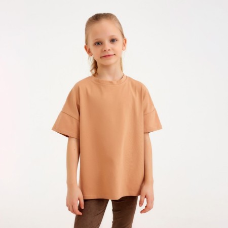 T -shirt Children's Minaku: Basic Line Kids Sand color, height 146-6