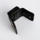 Women's wallet on the button, black color