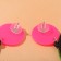 Earrings plastic "Tasty" watermelon, black-pink color