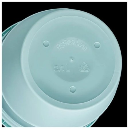 Plastic pot "Venice", d = 19, with a pallet, mint-4