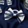 Hair elastic band Bant "Schoolgirl" Classic Galant, 8x4 cm, blue-white
