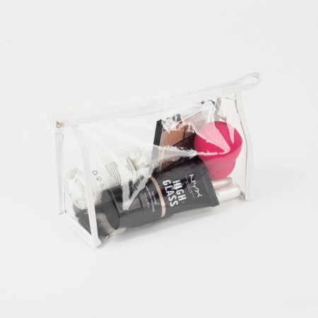 Cosmetic bag with lightning, white/transparent color-3