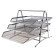 Horizontal paper tray, 3 compartments, gray mesh