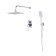 The shower system of hidden installation of IDDIS SLIDE, with a tropical shower and a hand shower
