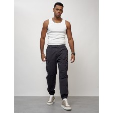 Cargo jeans men, size 56, dark gray color