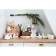 Glass Bank for bulk products with a ceramic lid of the bunny in gold, 600 ml