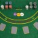 Poker, set for the game (maps 2 decks, chips 200 pcs.), With a face value, 60 x 90 cm