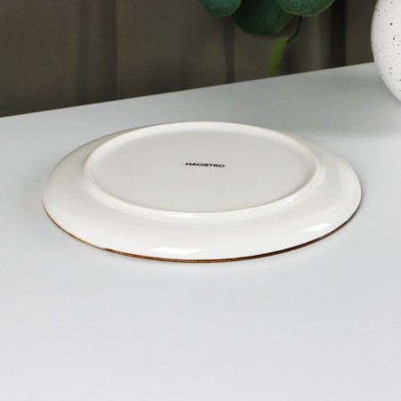 Porcelain dining porcelain Magistro "Cerera", D = 20.3 cm, blue color-2